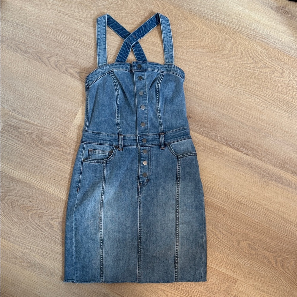 Denim Button Dress